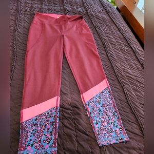 Lilly Pulitzer Pink and Blue Patterned Womens Leggings